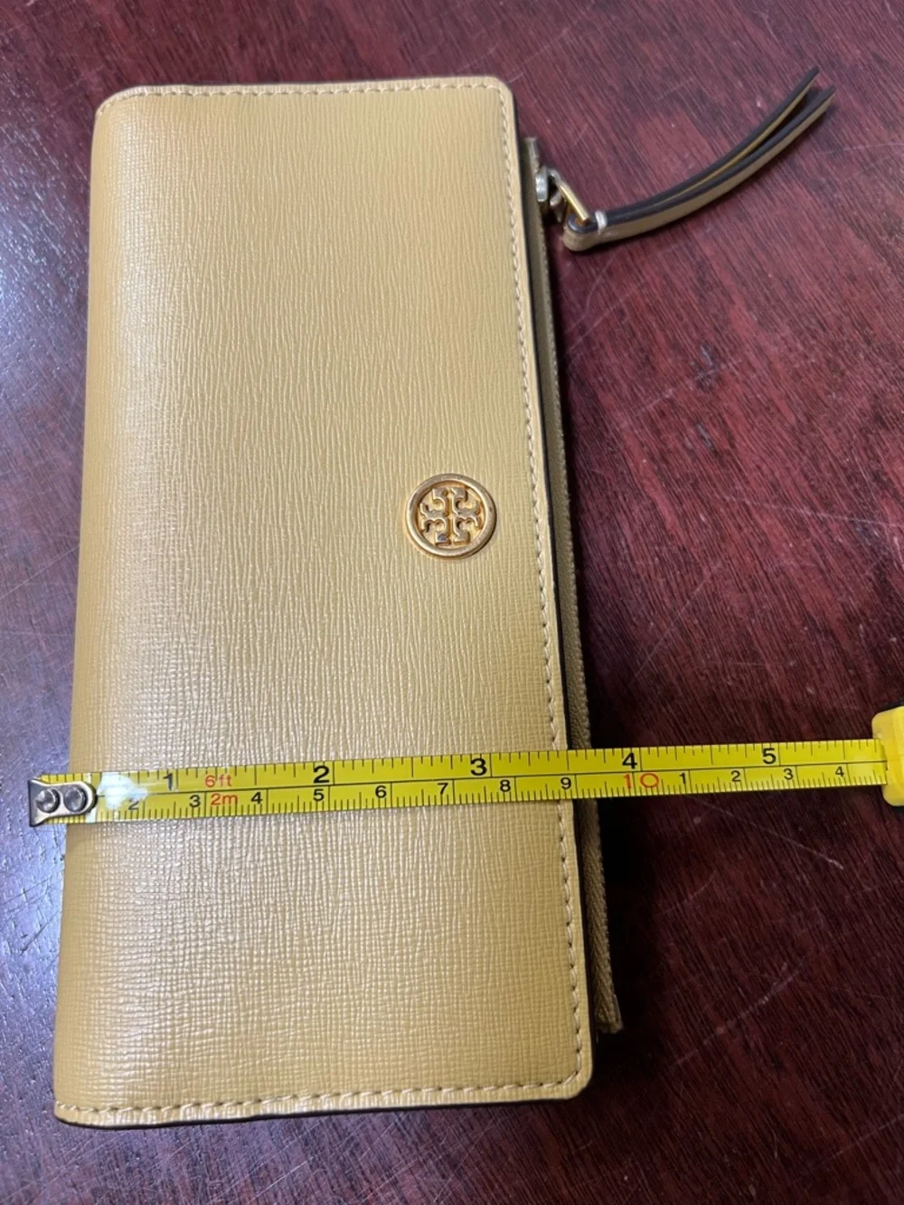 Tory Burch Light Yellow Robinson Colorblock Wallet - Picture 3 of 9